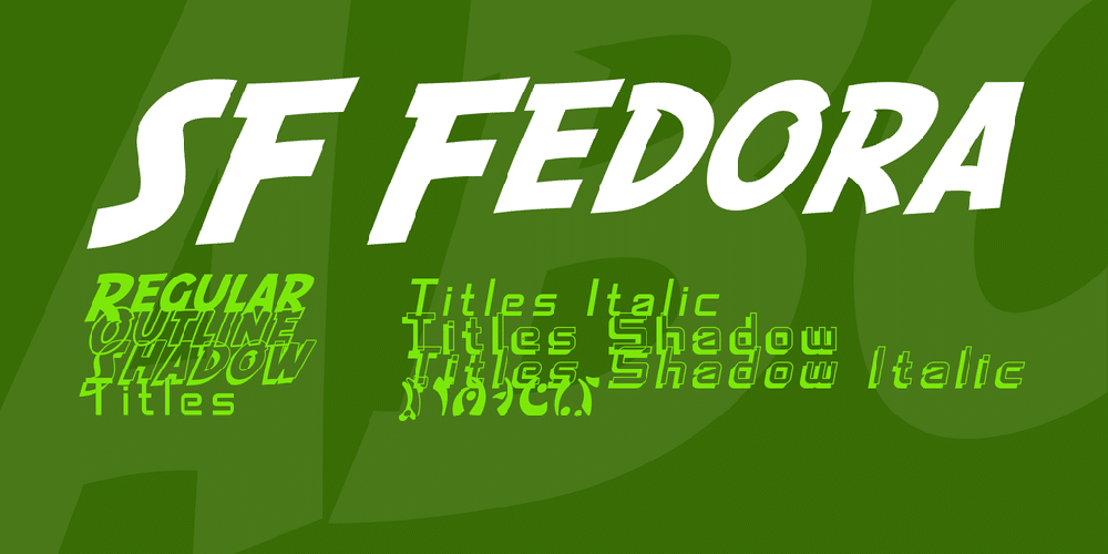 Sf Fedora Font