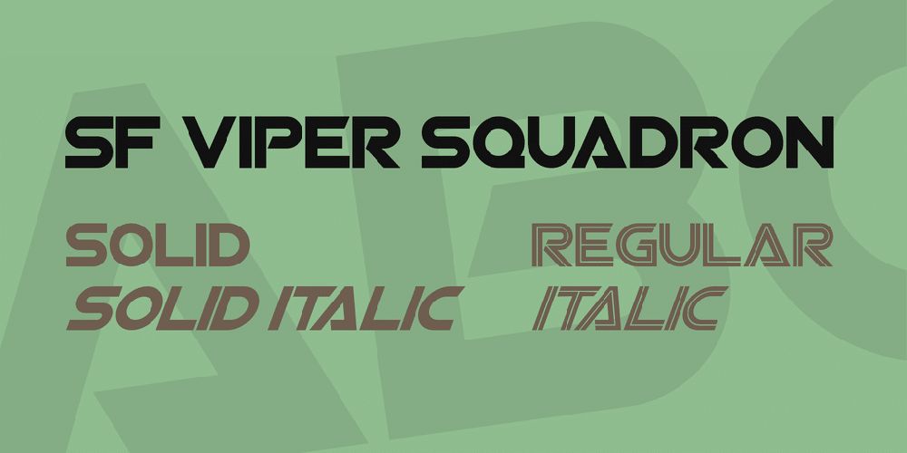 Sf Viper Squadron Font
