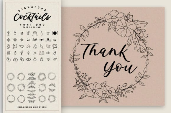 Signature Cocktails Font Duo Font
