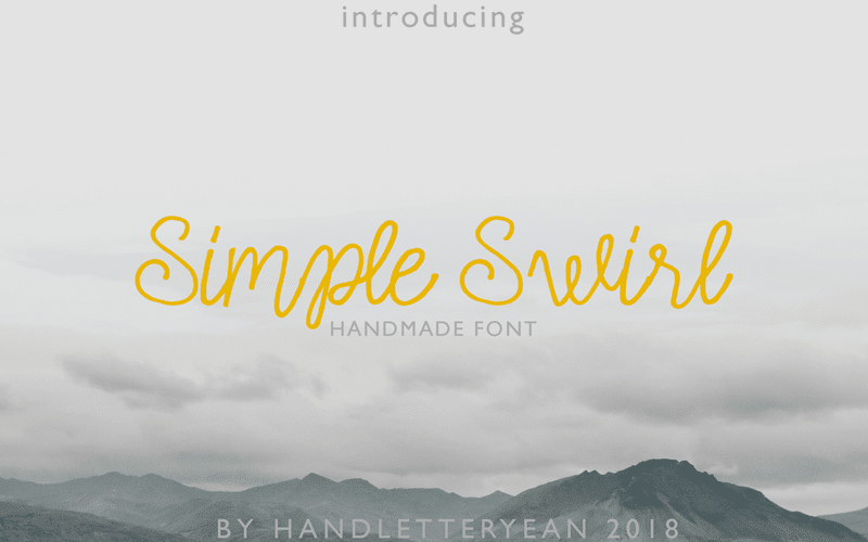 Simple Swirl Script Font