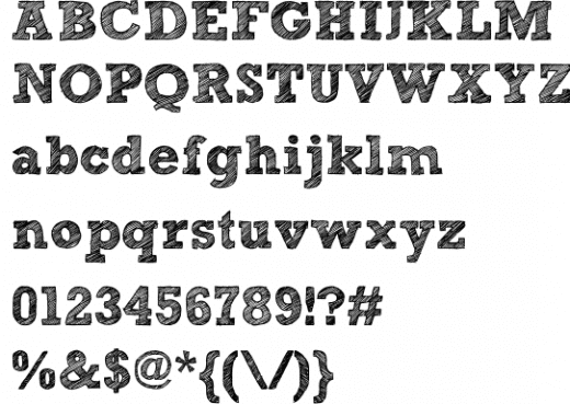 Sketch Rockwell Font