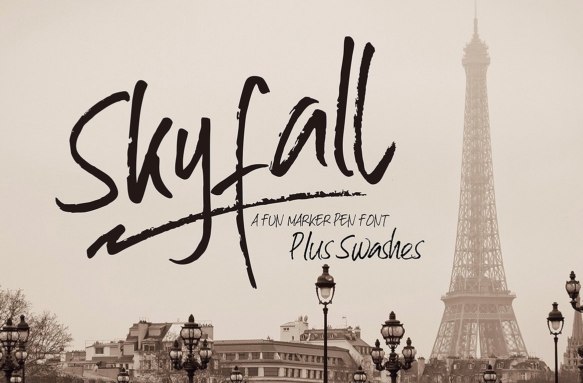 Skyfall Brush Font