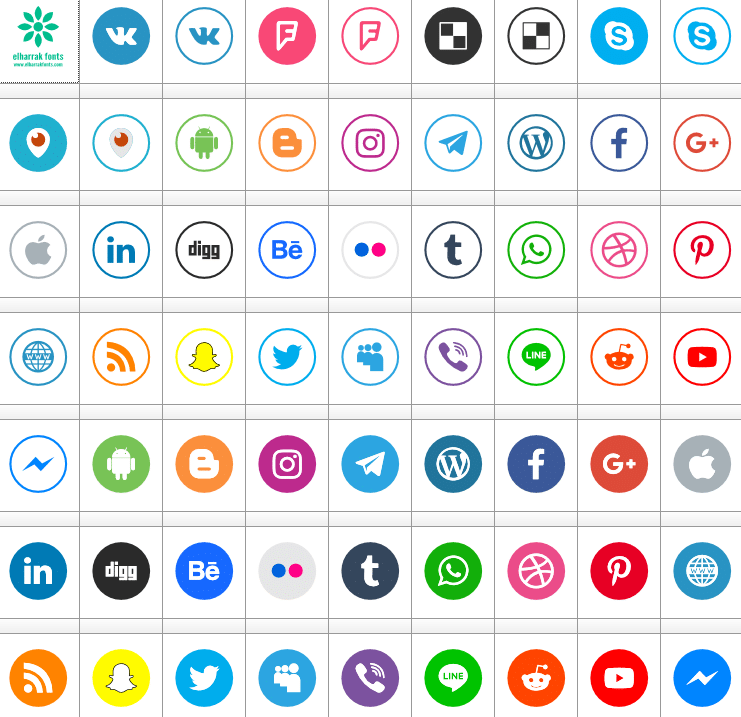 Social Media Two Font