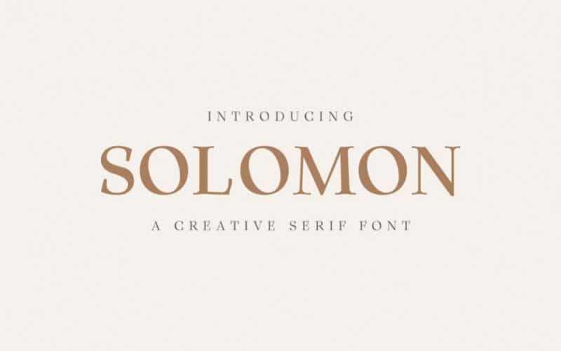 Solomon Serif Free Font Family