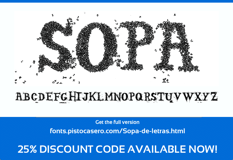 Sopa de letras Font