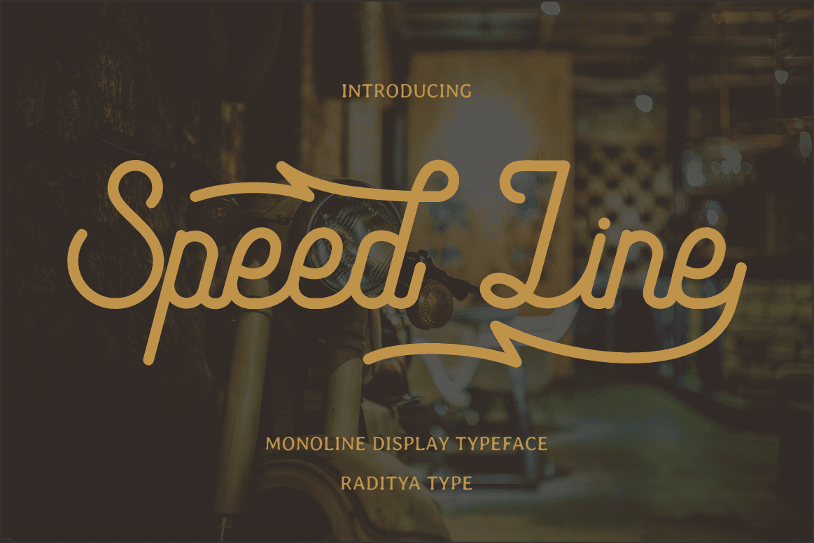 Speed Line Script Font