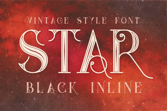 Star Black Inline Font