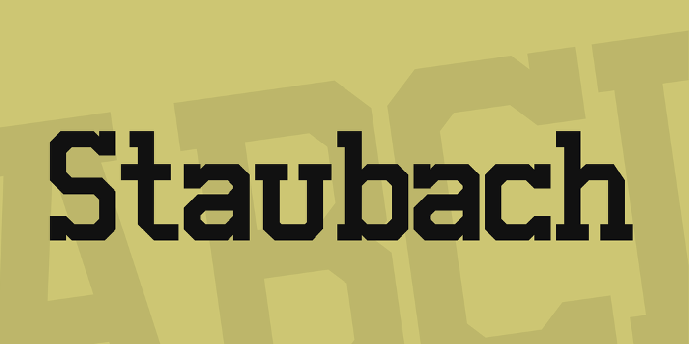 Staubach Font
