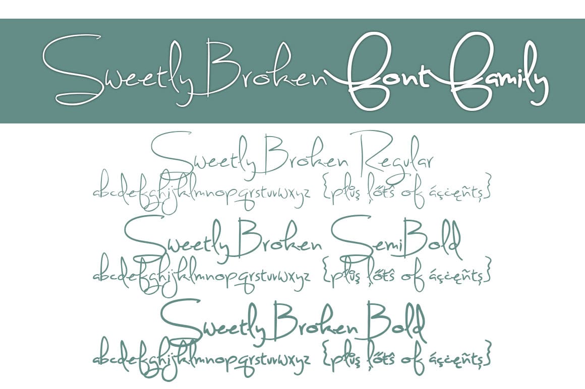 Sweetly Broken Font Family