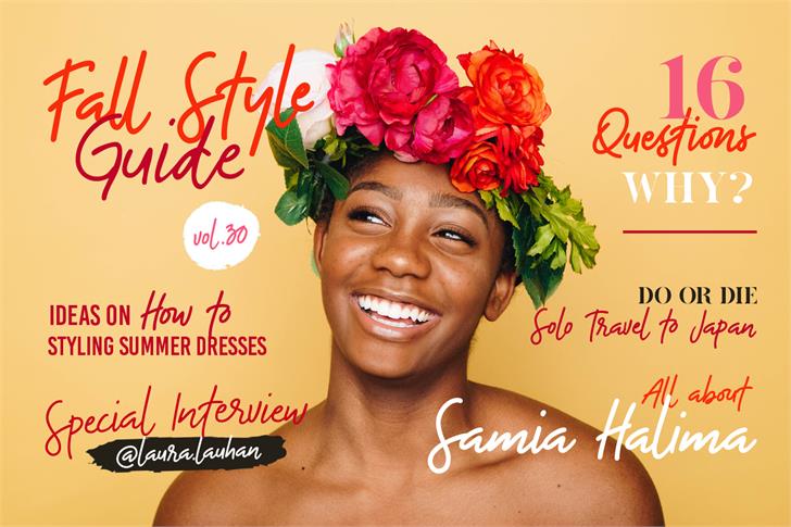 The Bouquet List Handwriting Font