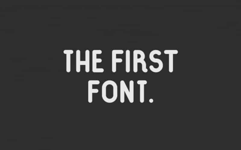 The First Sans Serif Font