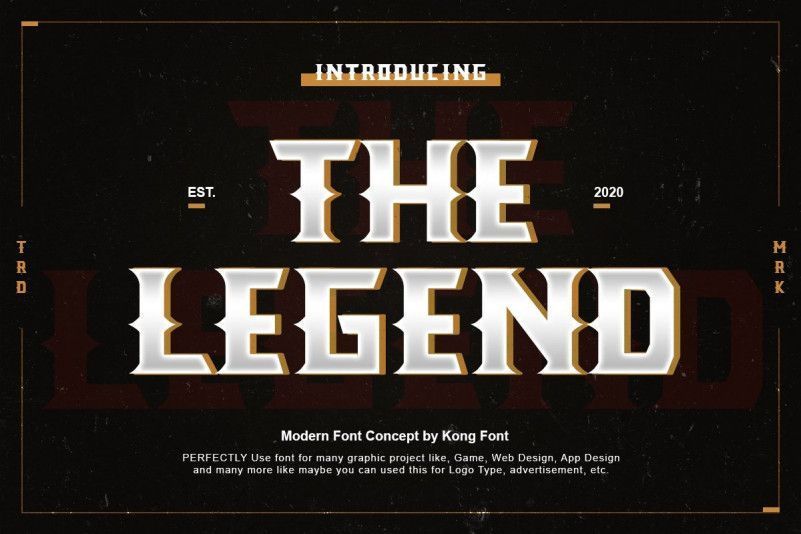 The Legend Display Font