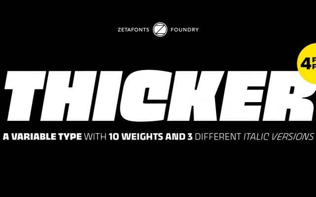 Thicker Sans Serif Font