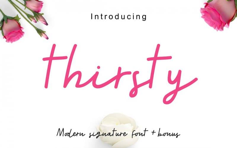 Thirsty Handwritten Font