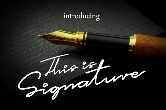 This is Signature Font