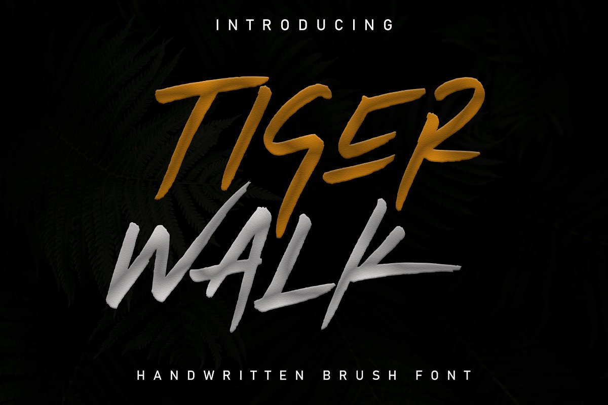 Tiger Walk Brush Font