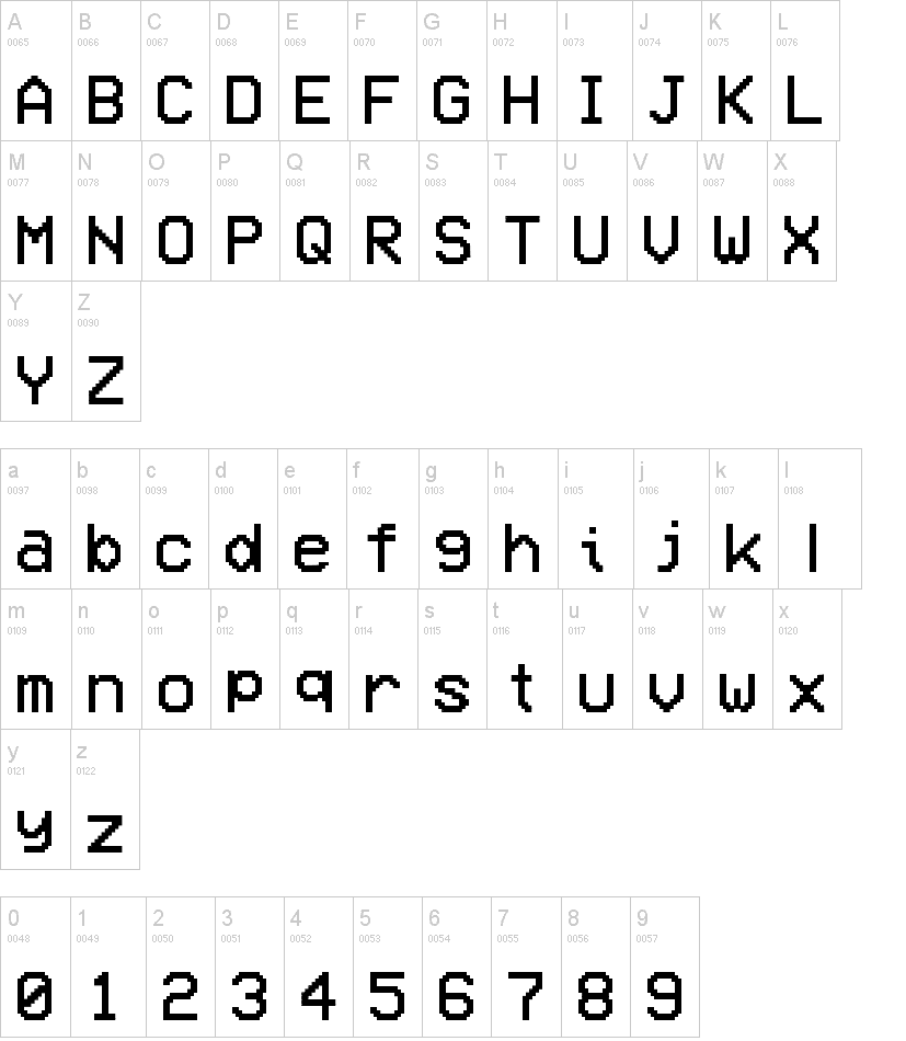 VCR OSD Mono Font