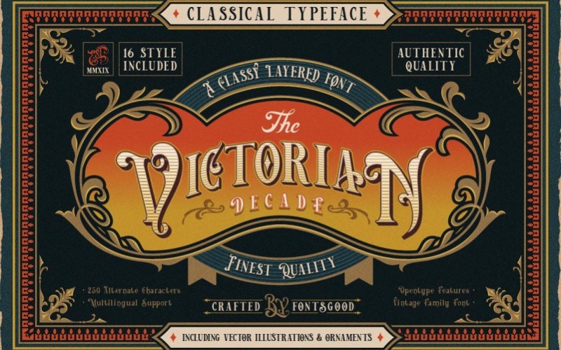 Victorian Decade Display Font
