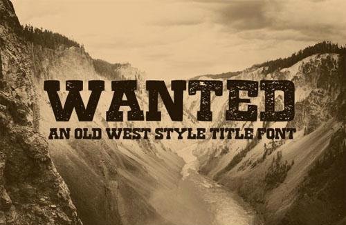 Wanted Old West Style Title Font