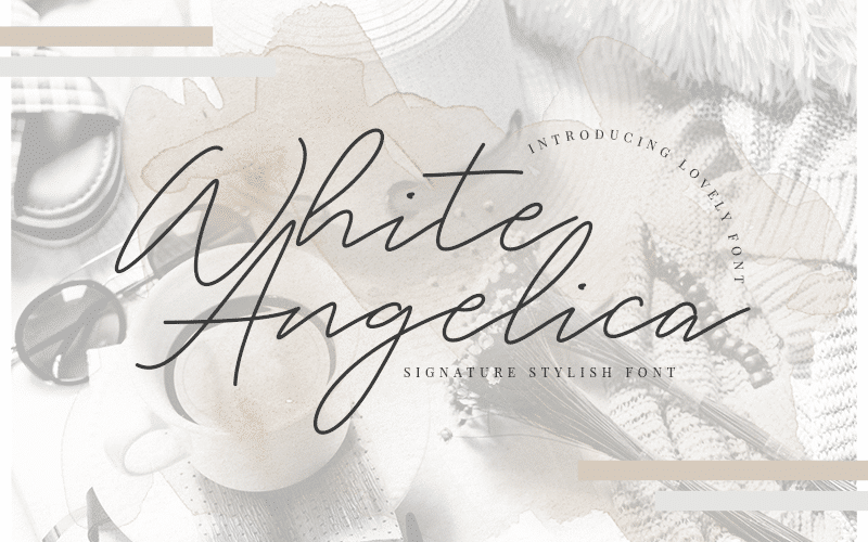 White Angelica Handwritten Font