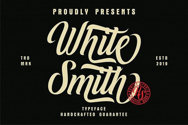 White Smith Calligraphy Font