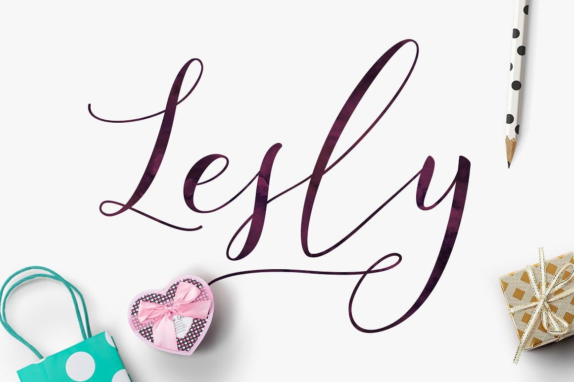 lesly Script Font