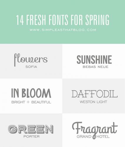Fresh Spring Fonts