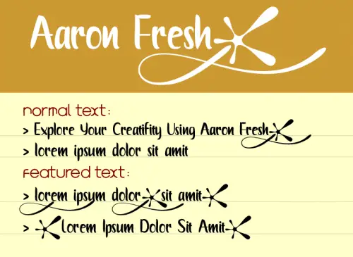 Aaron Fresh Script Font