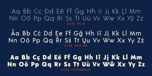 Acre font family