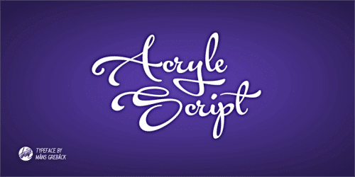 Acryle Script Font