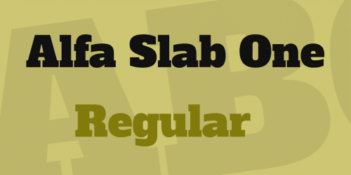 Alfa Slab One Font