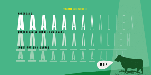 Aliens And Cows Font