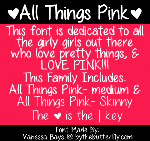 All Things Pink Font