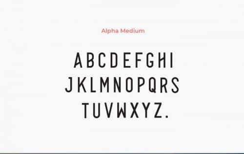 Alpha Font Family