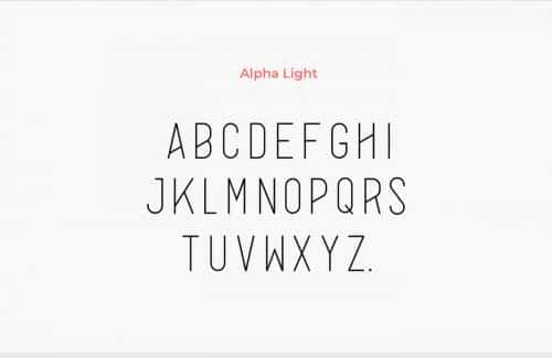 Alpha Font Family