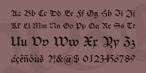 Alte Schwabacher Font