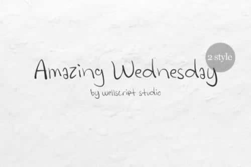 Amazing Wednesday Script Font