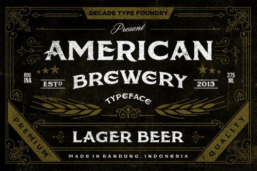 American Brewery Rough font
