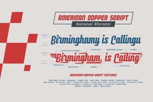 American Copper Font Family