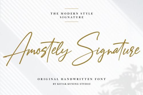 Amostely Signature Font