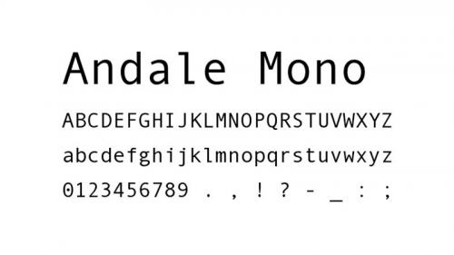 Andale Mono Font