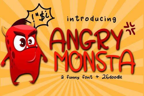 Angry Monsta Handwritten Font