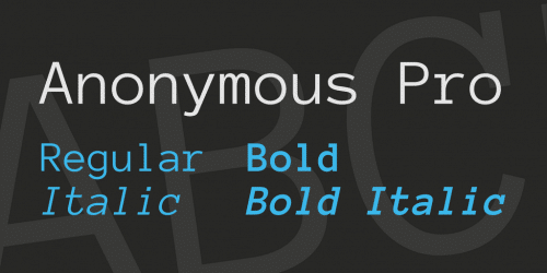 Anonymous Pro Font Family