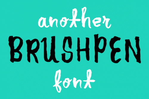 Another Brush Pen Font