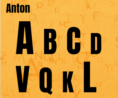 Anton Typeface Font