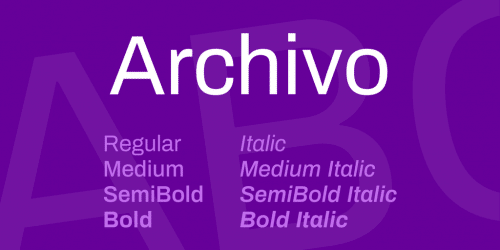 Archivo Font Family