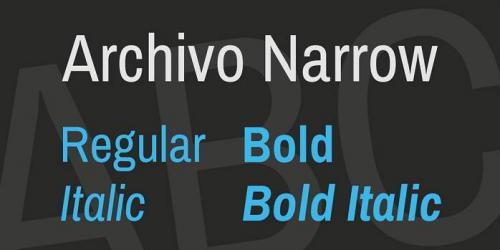 Archivo Narrow Font Family