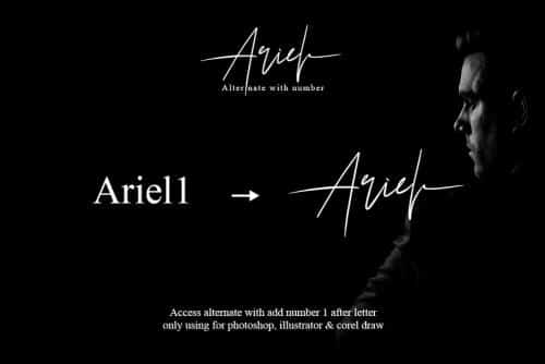 Ariel Signature Font