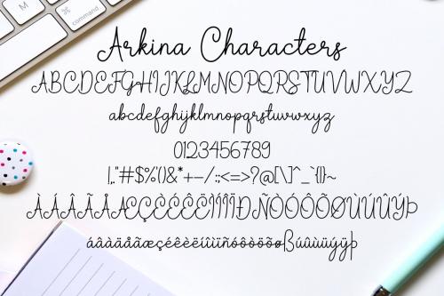 Arkina handwriting Font