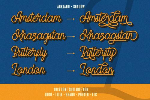 Arkland Monoline Script Font